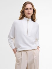 Barbour® International White Lola Knitted Jumper - Image 1 of 7