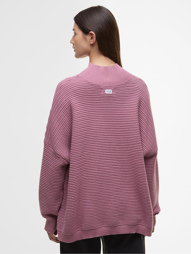 Barbour® International Pink Kaia Jumper - Image 2 of 7 Barbour® International Pink Kaia Jumper - Image 2 of 7