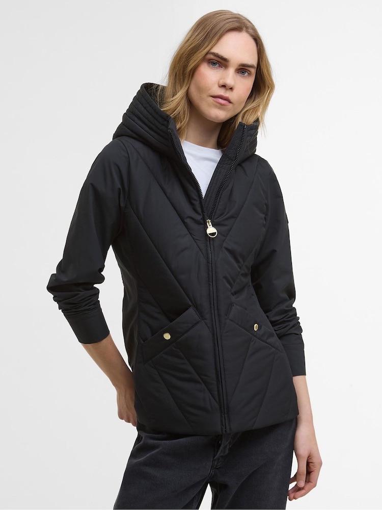 Barbour® International Black Diablo QS Sweatshirt - Image 1 of 6 Barbour® International Black Diablo QS Sweatshirt - Image 1 of 6