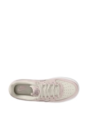 Nike Pink/White Lilac Youth Air Force 1 Essential+ Trainers - Image 3 of 4