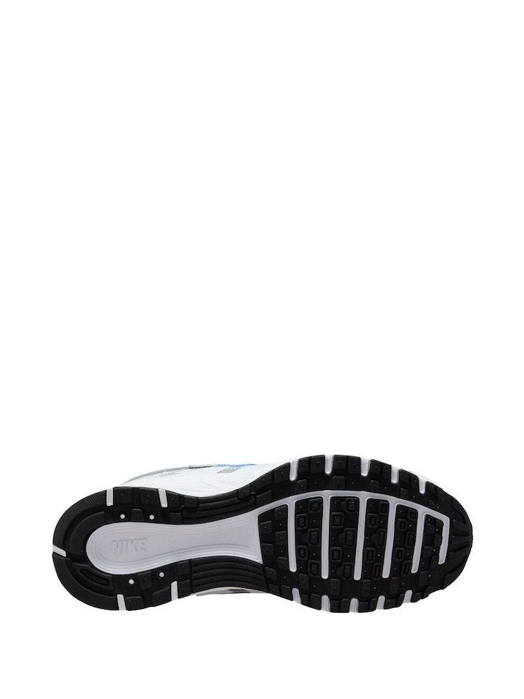 Nike White/Silver Blue Youth P-6000 Trainers - Image 4 of 4