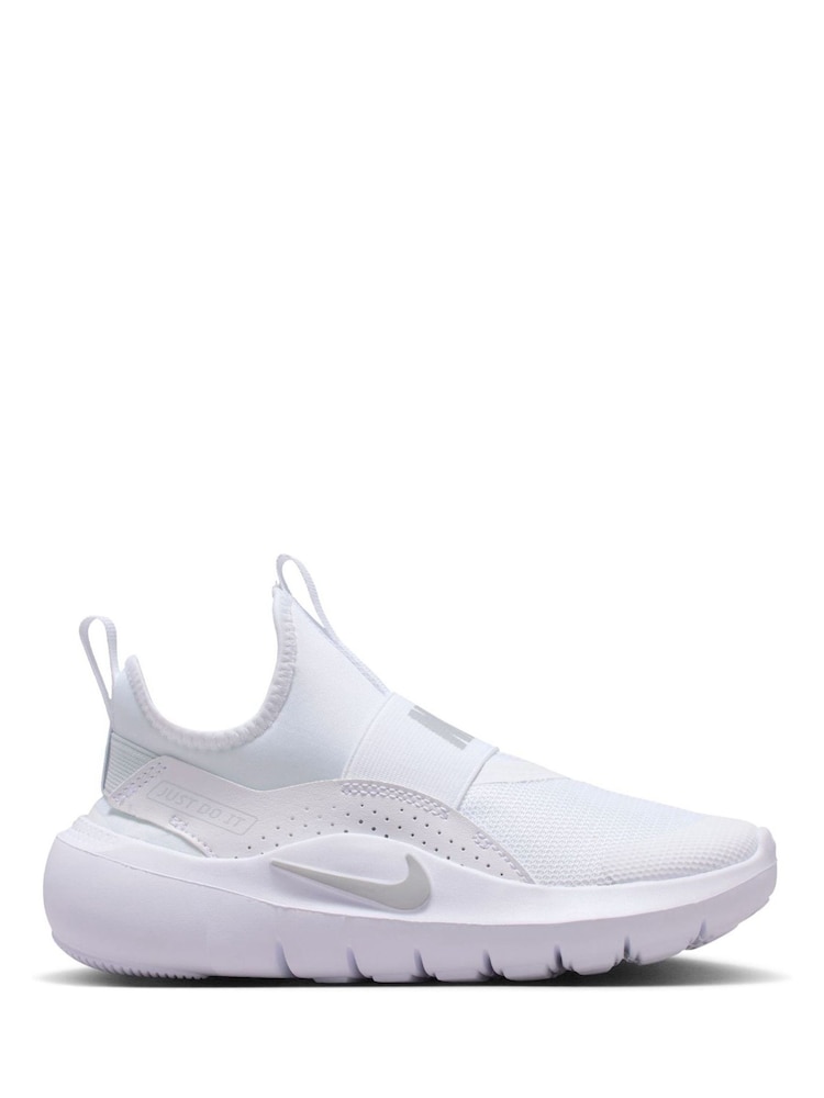 Nike White Junior Flex Runner 4 Trainers - Image 1 of 11 Nike White Junior Flex Runner 4 Trainers - Image 1 of 11