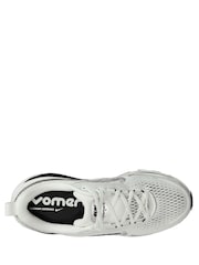 Nike White/Silver Youth Vomero 18 Road Running Trainers - Image 3 of 4
