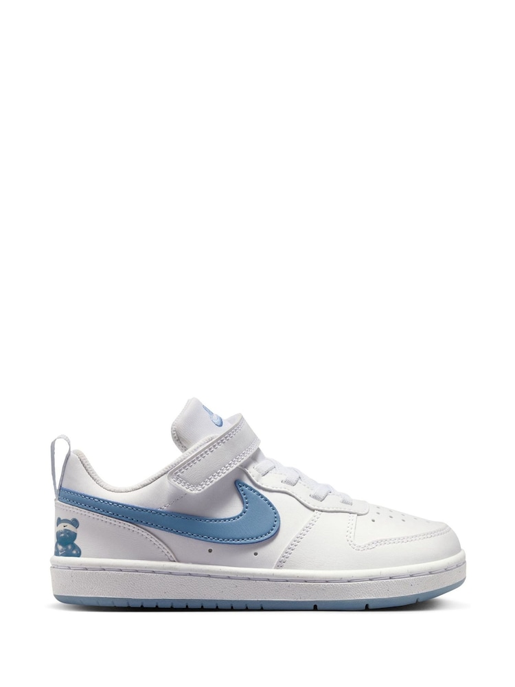 Nike White Junior Court Borough Low Trainers - Image 1 of 10