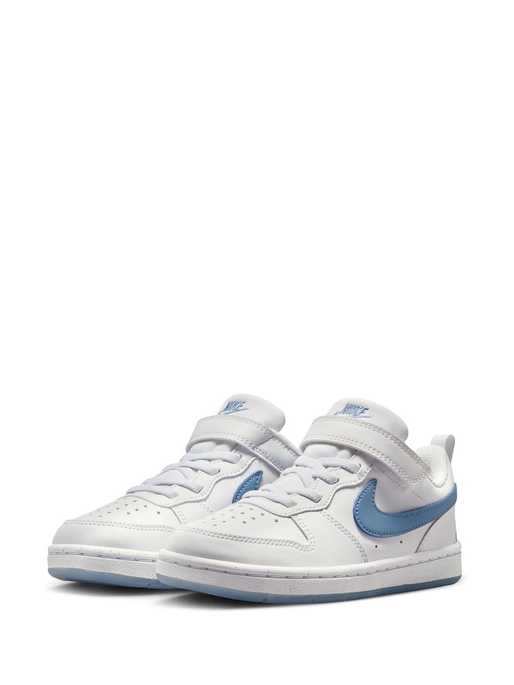 Nike White Junior Court Borough Low Trainers - Image 2 of 10