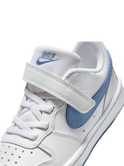 Nike White Junior Court Borough Low Trainers - Image 8 of 10