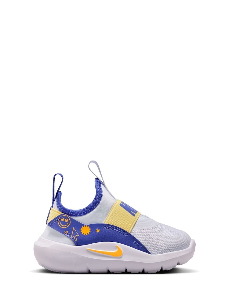 Nike Grey Orange Infant Flex Runner 4 Trainers - Image 1 of 9