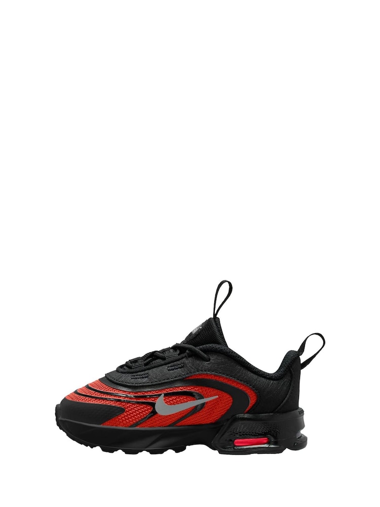 Nike Black/Red Infant Air Max Fire Trainers - Image 2 of 4