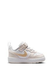 Nike White Infant Court Borough Low Trainers - Image 3 of 9