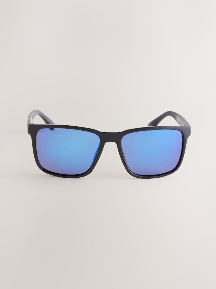 Black/Blue Mirror Sport Polarised Sunglasses - Image 2 of 3