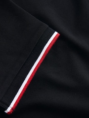 Black Geo Collar Zip Neck Polo Shirt (3-16yrs) - Image 3 of 4