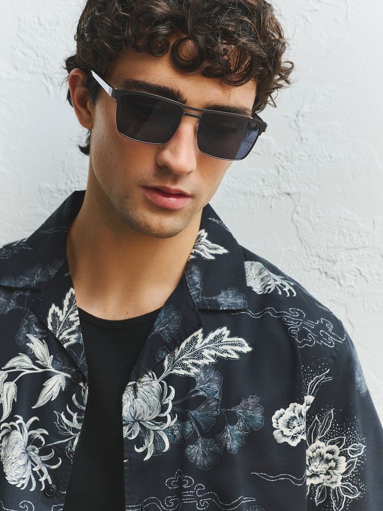 Gunmetal Grey Preppy Sunglasses - Image 1 of 5