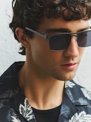 Gunmetal Grey Preppy Sunglasses - Image 2 of 5
