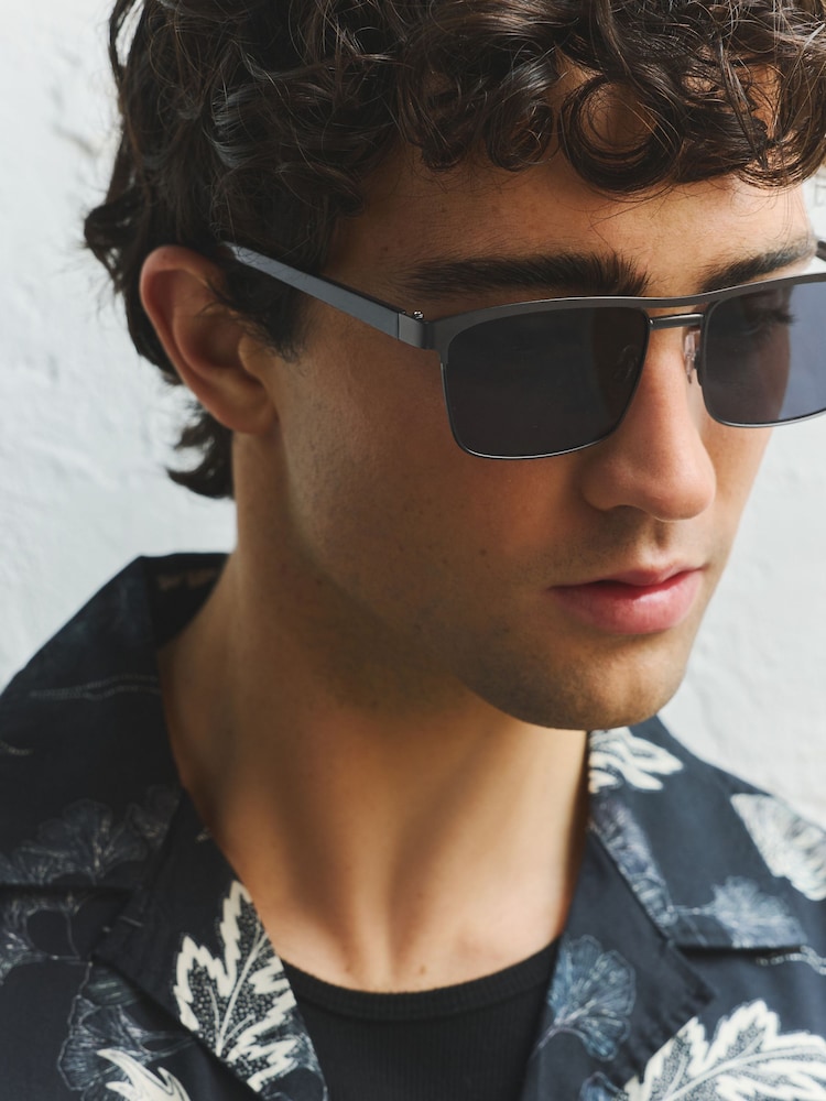Gunmetal Grey Preppy Sunglasses - Image 2 of 5