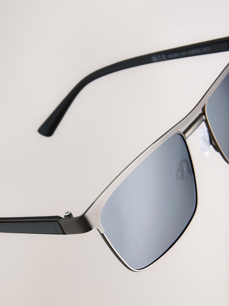 Gunmetal Grey Preppy Sunglasses - Image 5 of 5