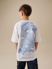 White Dragon Short Sleeve Graphic T-Shirt (3-16yrs) - Image 1 of 8