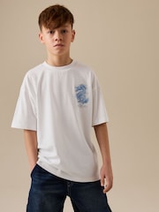 White Dragon Short Sleeve Graphic T-Shirt (3-16yrs) - Image 2 of 8