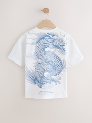White Dragon Short Sleeve Graphic T-Shirt (3-16yrs) - Image 6 of 8