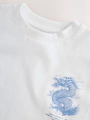 White Dragon Short Sleeve Graphic T-Shirt (3-16yrs) - Image 7 of 8