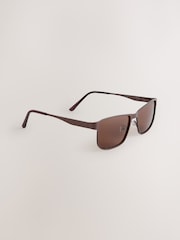 بني برونز - نظارة شمسية مستطيلة - صورة 1 من 3