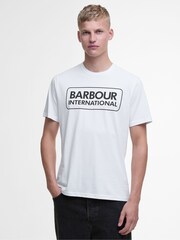 Barbour® International White Essentail Long Sleeve Logo T-Shirt - Image 1 of 6