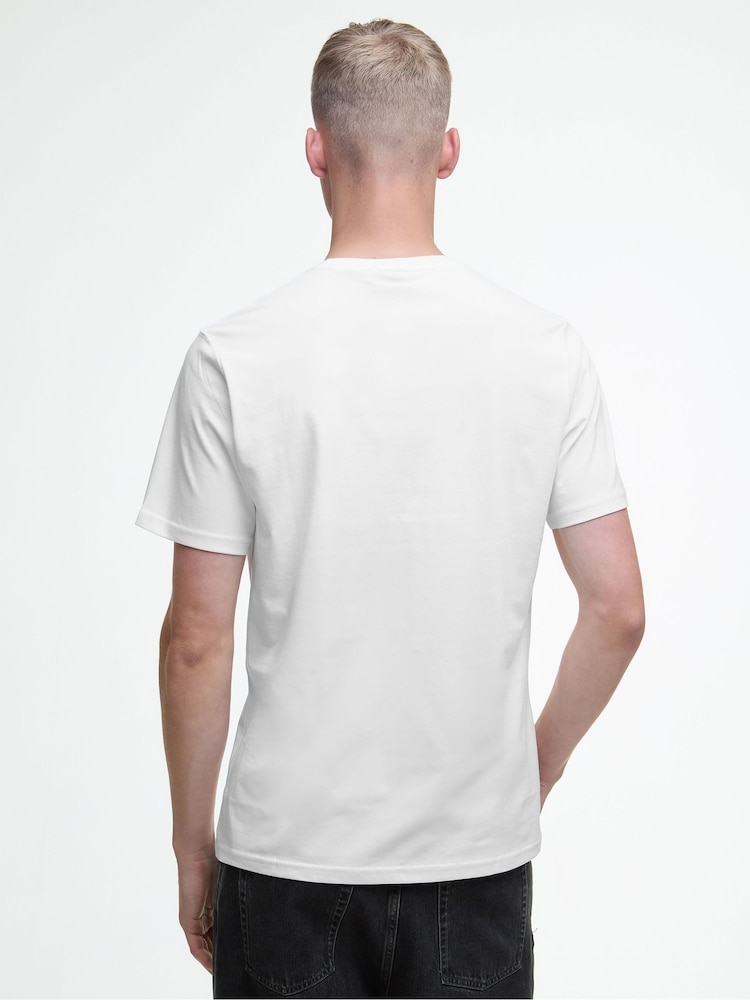 Barbour® International White Essentail Long Sleeve Logo T-Shirt - Image 2 of 6
