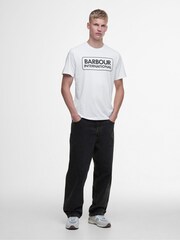 Barbour® International White Essentail Long Sleeve Logo T-Shirt - Image 3 of 6