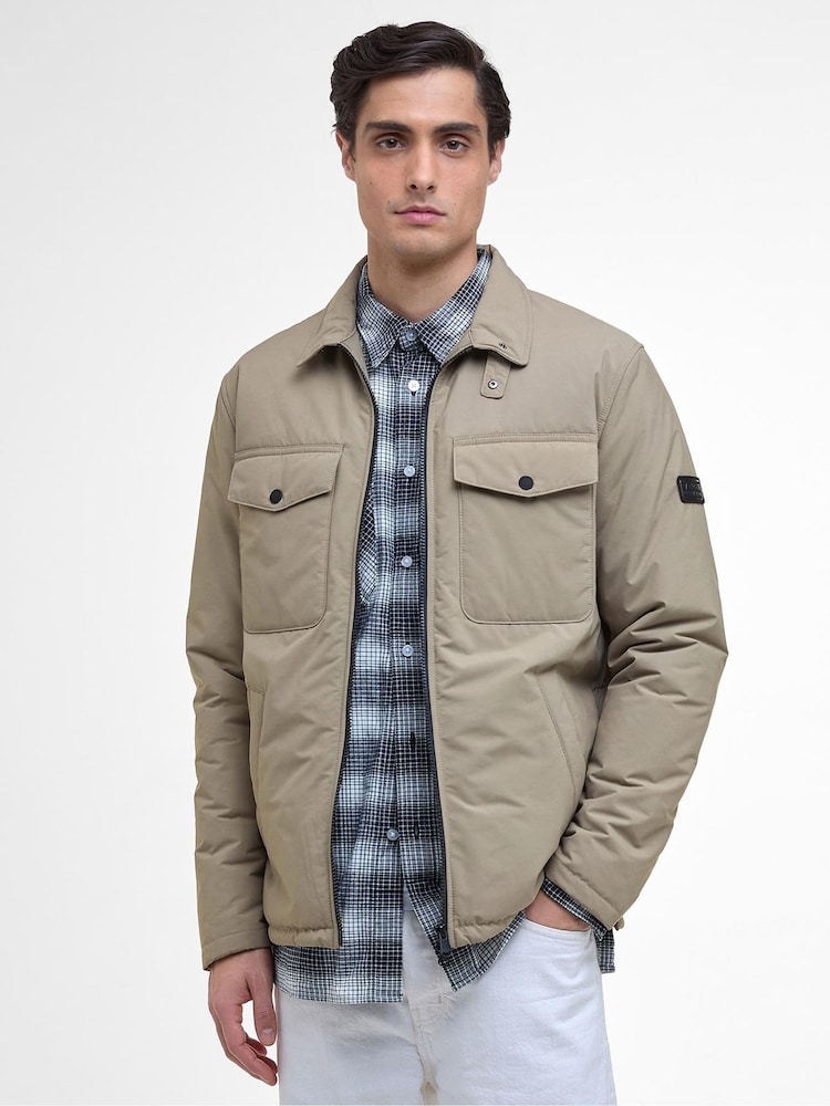 Barbour® International Natural Distill Quilt Brindle Coat - Image 1 of 7 Barbour® International Natural Distill Quilt Brindle Coat - Image 1 of 7