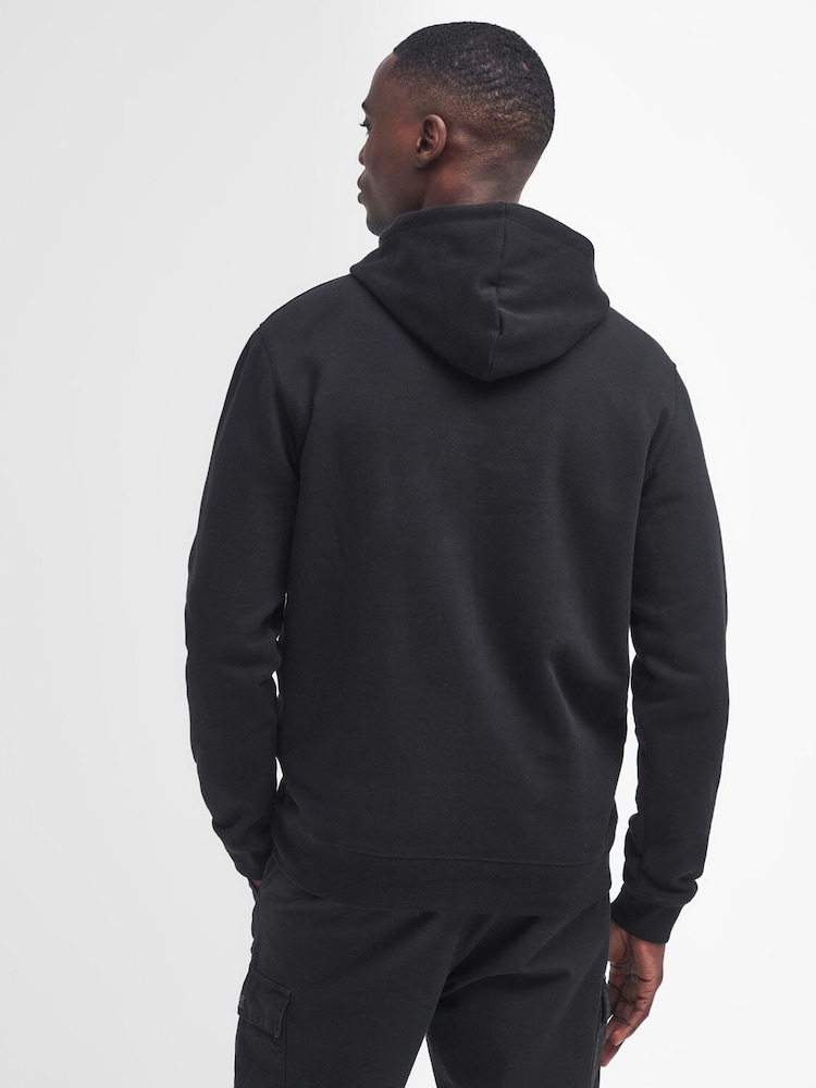 Barbour® International Black Small Logo Hoodie - Image 2 of 6 Barbour® International Black Small Logo Hoodie - Image 2 of 6
