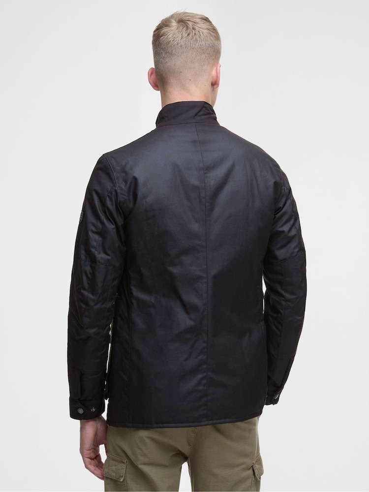 Barbour® International Black Tourer Duke Wax Rustic Jacket - Image 2 of 8