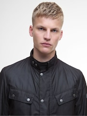 Barbour® International Black Tourer Duke Wax Rustic Jacket - Image 5 of 8