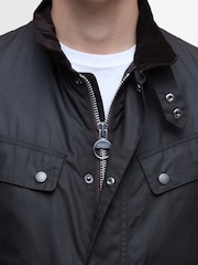 Barbour® International Black Tourer Duke Wax Rustic Jacket - Image 6 of 8