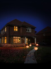 Premier Decorations Ltd Set of 4 Orange Lit Talking Pumpkin Halloween Pathlights - Image 1 of 3
