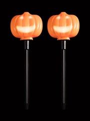 Premier Decorations Ltd Set of 4 Orange Lit Talking Pumpkin Halloween Pathlights - Image 3 of 3