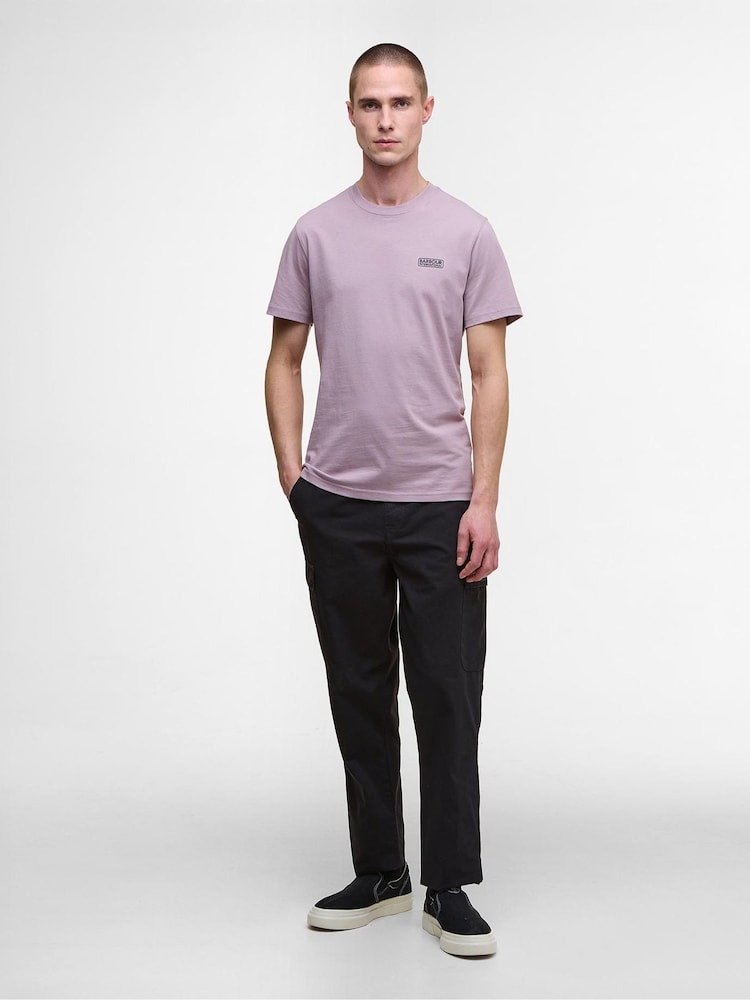 Barbour® International Purple Small Logo T Elderberry T-Shirt - Image 2 of 6
