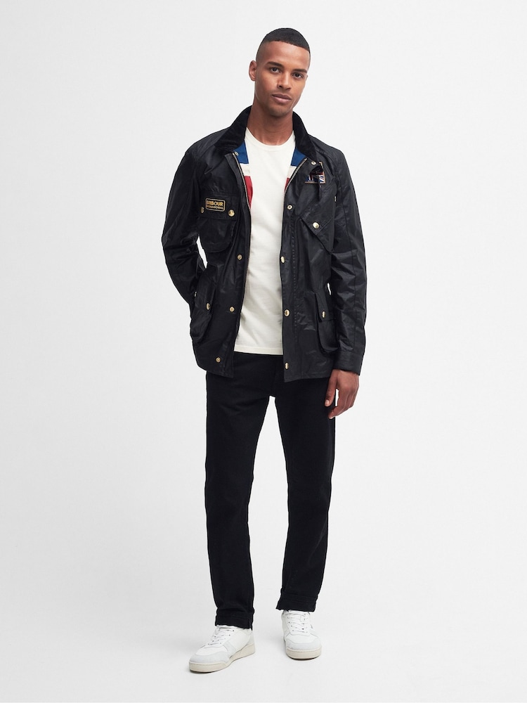 Barbour® International Black Union Jacket - Image 2 of 10