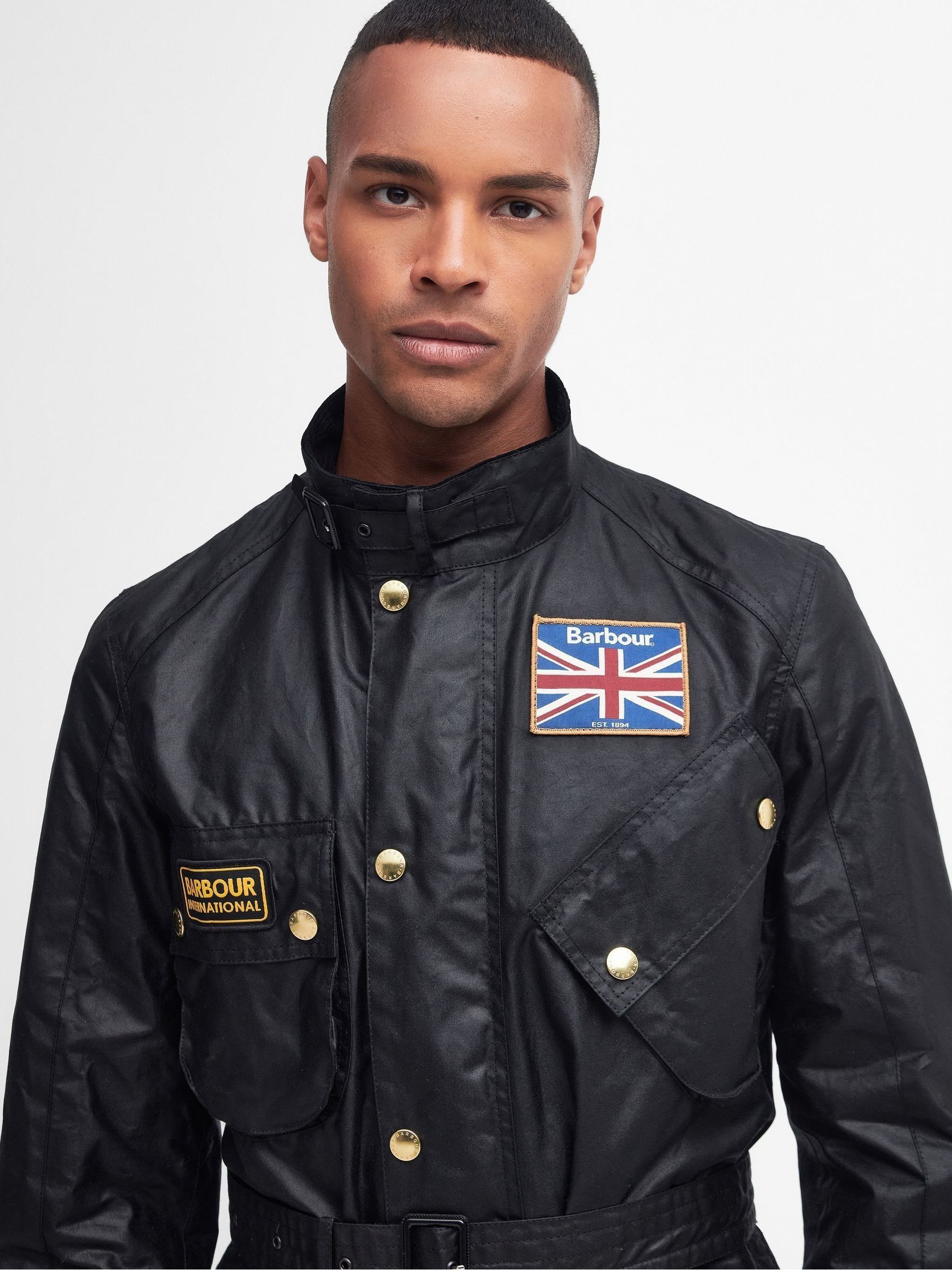 ジャケット・アウター Barbour International Jacket C46 / 117CM Buy Barbour® International Black Union Jacket from the Next UK