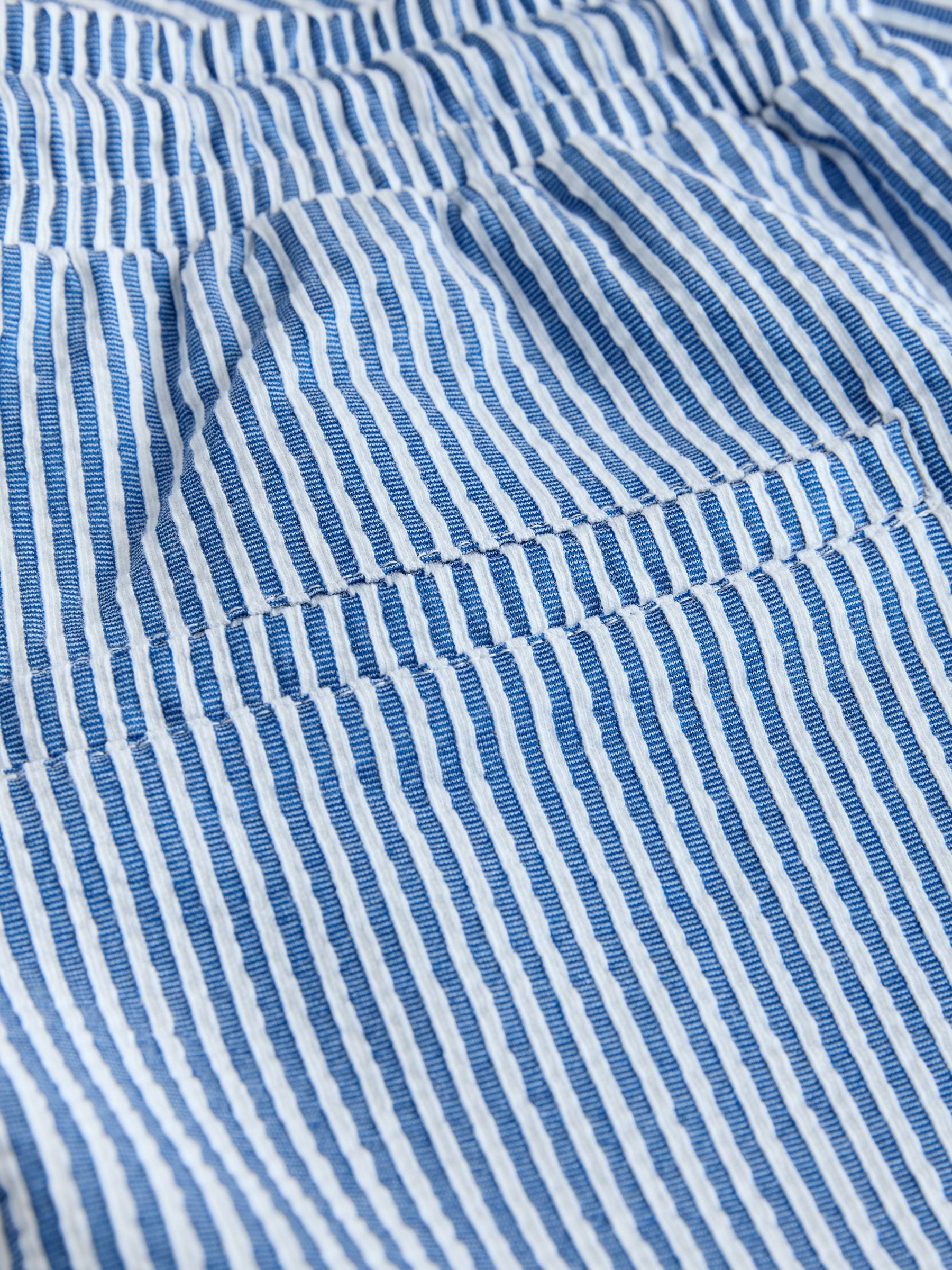 Buy Blue Textured Seersucker Stripe Shorts from Next USA