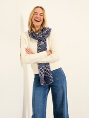 FatFace Ivory Bobble Knitted Cardigan - Image 5 of 6