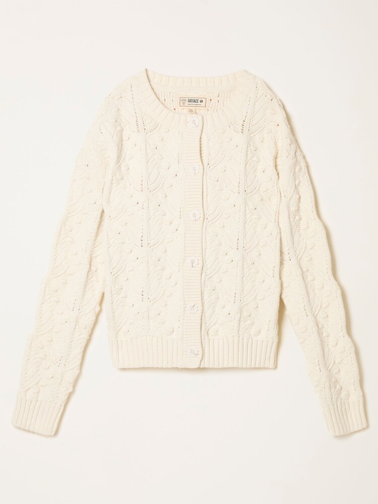 FatFace Ivory Bobble Knitted Cardigan - Image 6 of 6 FatFace Ivory Bobble Knitted Cardigan - Image 6 of 6