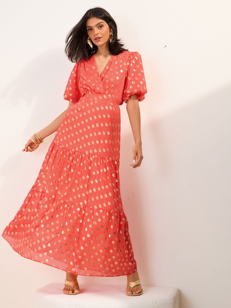 open lace back dress Polka Dot Midi Dress– pītusa main image 0
