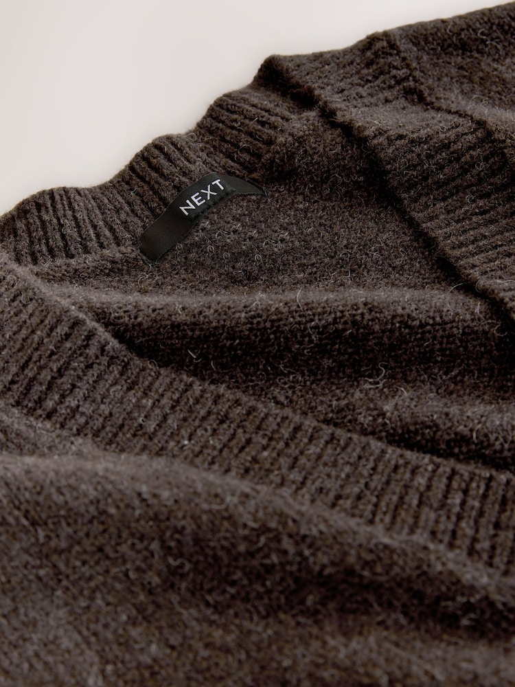 Chocolate Brown Drop Shoulder Knitted Tank Cover-Up - Image 8 of 8