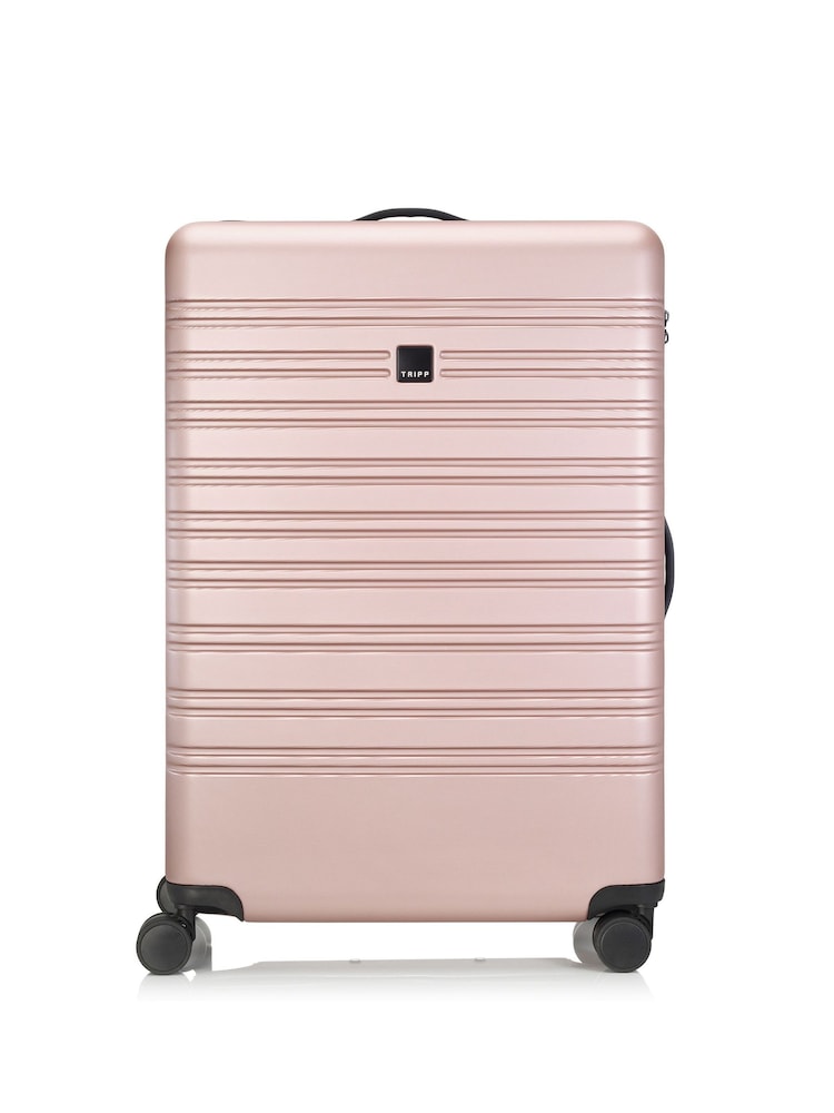 Tripp Pink Large Graphite Emboss Horizon Suitcase - Image 1 of 4 Tripp Pink Large Graphite Emboss Horizon Suitcase - Image 1 of 4