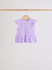 Multi Baby Short Sleeve Peplum T-Shirts 4 Pack (0mths-2yrs) - Image 2 of 11