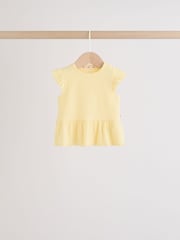 Multi Baby Short Sleeve Peplum T-Shirts 4 Pack (0mths-2yrs) - Image 5 of 11