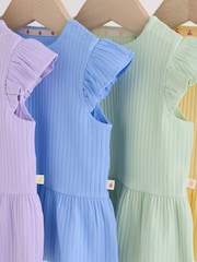 Multi Baby Short Sleeve Peplum T-Shirts 4 Pack (0mths-2yrs) - Image 8 of 11