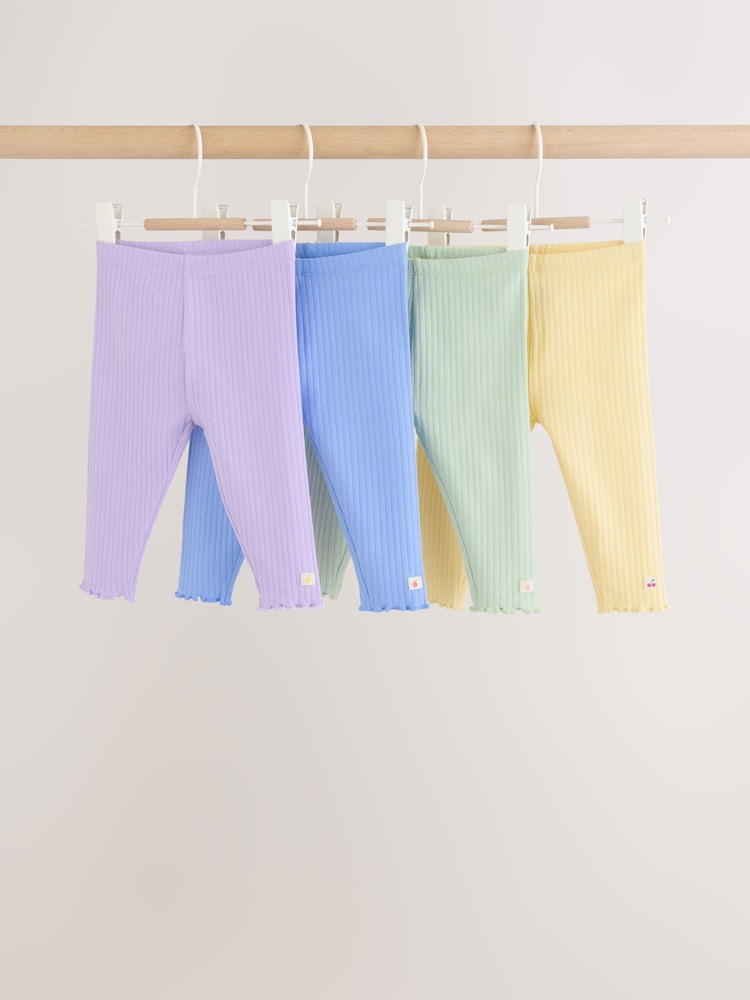 Multi Baby Leggings 4 Pack (0mths-2yrs) - Image 1 of 10