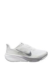 Nike White/Silver Pegasus 42 Road Running Trainers - Image 4 of 6