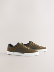 Green Canvas Lace-Up Skate Trainers - Image 3 of 7