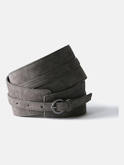 Mint Velvet Grey Suede Wide Belt - Image 1 of 3